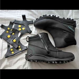 Merrell Black Boots with Ice Grips